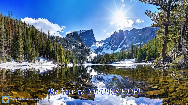 be fair to yourself.001