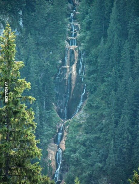 horses waterfall